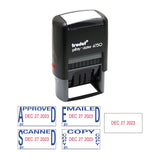 Economy 5in1 Date Stamp, SelfInking, 1 x 1 5/8, Blue/Red