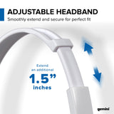 Gemini Sound DJX-200 White Professional DJ Headphones - Over-Ear Monitor with 40mm Drivers, Ultra-Comfort Ear Cups, Noise Isolat