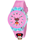 On Time Octus Kids Analouge Multi-Color Light Cute 3D Cartoon Character Girls Watch (Multicolour Dial & Pink Coloured Strap)