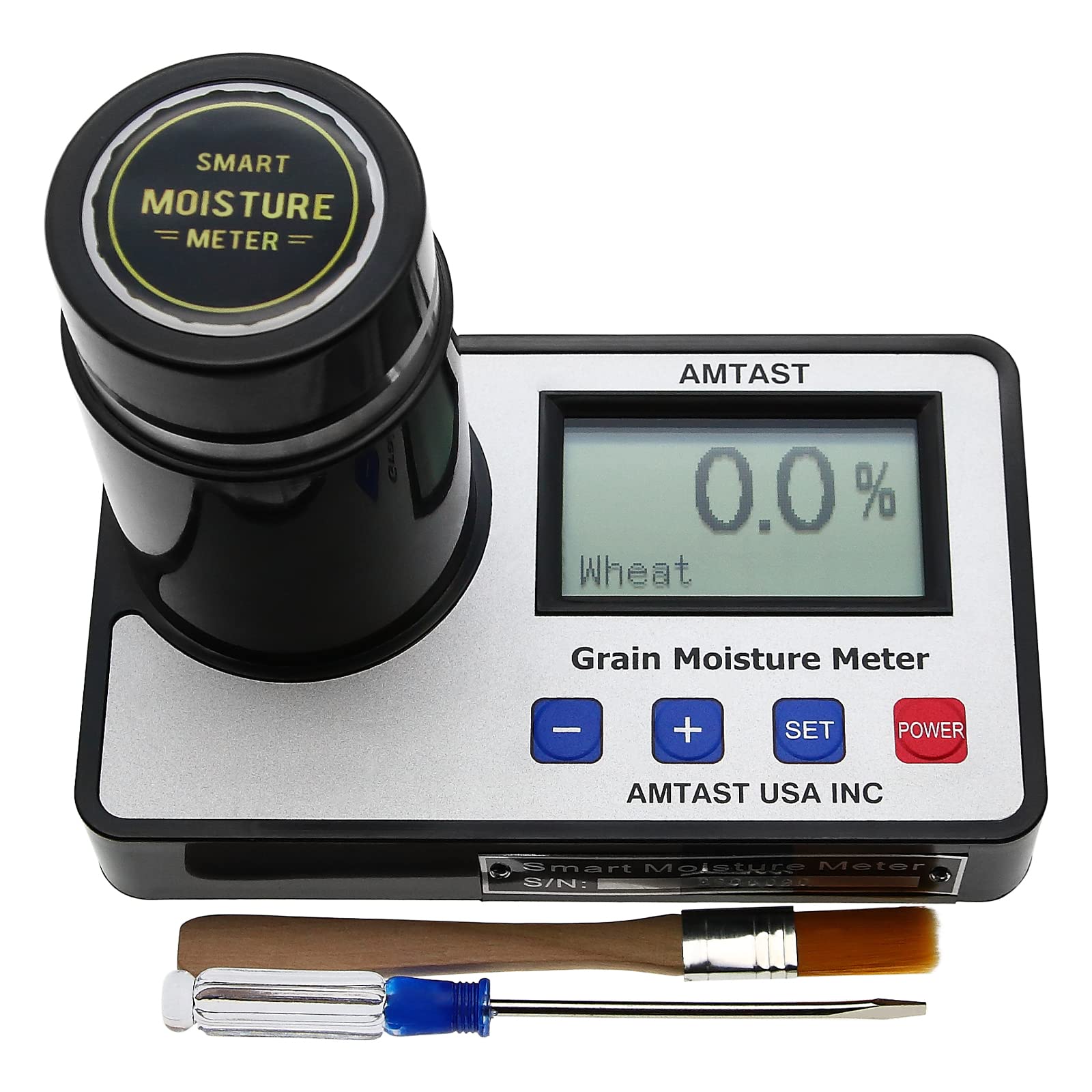 AMTAST Grain Moisture Meter Smart Grain Moisture Tester for 19 Grains Moisture Testing Wheat Maize Corn Rice Soybean Sorghum Rap