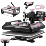 VEVOR Heat Press Machine, 5 in 1 Heat Transfer Machine with 30 oz Tumbler Press, 15 x 15 inch, 360 Swing Away Digital T-Shirt Pr