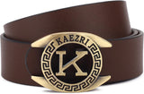 Men Brown Genuine Leather Belt ()_561