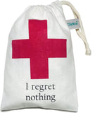 Clarkia Funny Favor Bags for Wedding, Shower, Bachelorette DIY Hangover Kit bags, I regret nothing, red cross, Bachelor party,