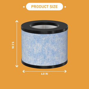 Allisfresh C102 MA-01CW True HEPA Replacement Filter Compatible with Miko Ibuki C102 Air Cleaner Purifier and Okaysou AirMic4S,
