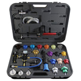 Mastercool 43301-A 27-Piece Radiator Pressure & Vacuum System Kit - Professional Leak Tester & Coolant Refill Tool with Durable 