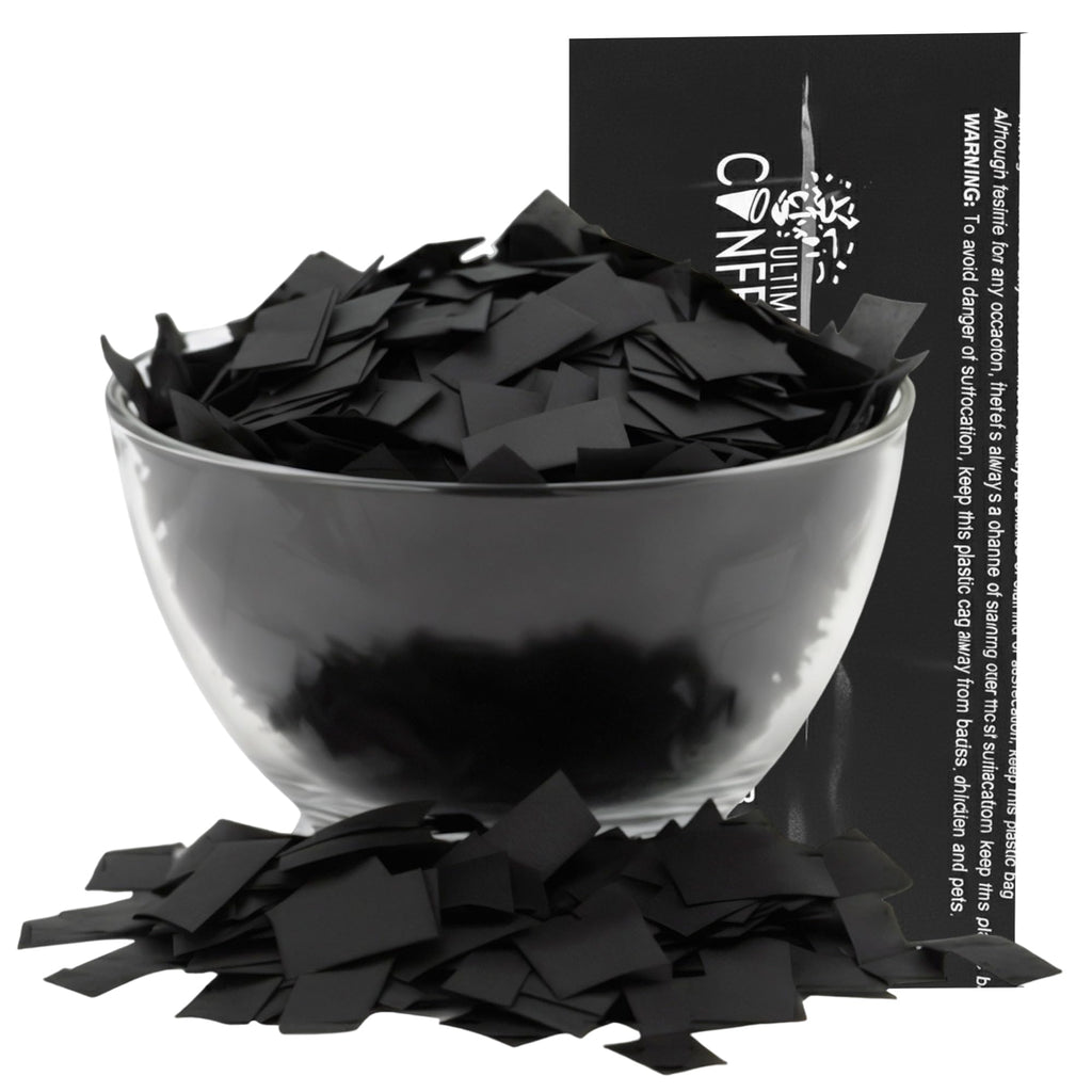 Ultimate Confetti, Rectangular Black Biodegradable Confetti - Flutteri ...