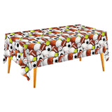 Gatherfun Sports-Themed Party Pack: 2-Pack Boys Birthday Decorations, Disposable Plastic Tablecloth for Sports Birthday Party De