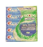 Crest Complete Toothpaste Plus Scope Advanced Active Foam, Striped, 8.2 Ounce (Pack of 5)