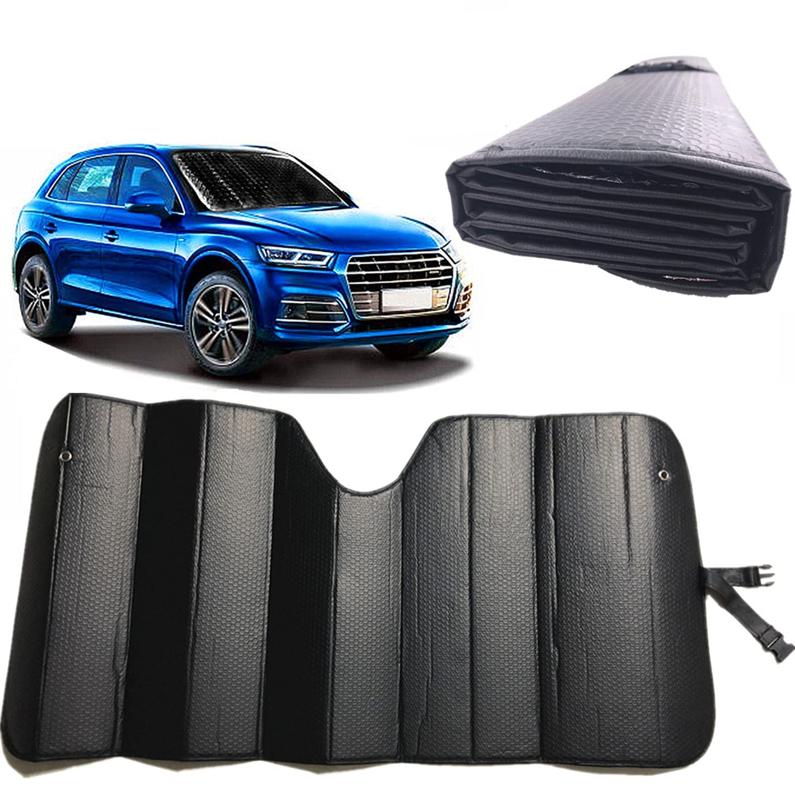 Gwuskdt Car Sun[Shade], Sun Protector,Foldable Front Window Shade-Thicken 5-Layer Bubble For Auto [Windshield] Uv Protection And