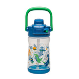 Zak Designs Beacon Kid Water Bottle for Travel or At Home, 12oz Plastic is Durable and Leak-Proof with Liquid Lock Spout, Cover,
