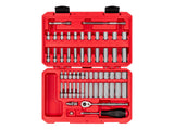TEKTON 1/4 Inch Drive 6Point Socket and Ratchet Set, 56Piece (5/329/16 in., 415 mm) | SKT05303