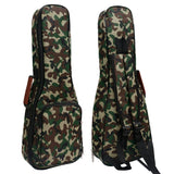 HOT SEAL 10MM Leather Handles Thick Durable Colorful Ukulele Case Bag with Storage (26in, Camouflage)