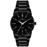 Carlington Premium Analog Men'S Wrist Leather Watch With Link Strap - Ct 6040 Black