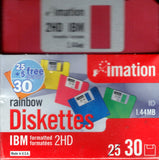Imation 3 1/2 Bulk Diskettes, IBM(R) Format, DS/HD, Rainbow, Box Of 30