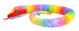 Wild Republic Plush Snake, Rainbow Fabric, Rainboa, Gift for Kids, Plush Toy, 54 Inches, Fill is Spun Recycled Water Bottles