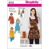 Simplicity Vintage Simplicity 8152 1970s Fashion Vintage Apron Sewing Pattern, XSL