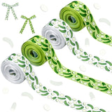 Diartpaint Pickle Ribbons 4 Rolls 20 Yards for Gift Wrapping Packaging Cucumber Printed Grosgrain Ribbon for Wreaths DIY Crafts 