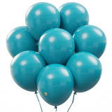 AFTERLOON Biodegradable Balloons Teal Blue 12 Inch 100 Pack, Matte Color Thickened Extra Strong Latex Helium Float, for Baby Sho
