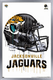 Trends International NFL Jacksonville Jaguars - Drip Helmet 20 Wall Poster, 22.375 x 34, Silver Framed Version