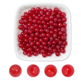 AEVORA 6mm Round Glass Beads for Jewelry Making, 900Pcs Glass Seed Beads for Bracelets, DIY Crafts (Red)