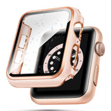 top4cus 42mm Case Compatible with Apple Watch, with Built-in Tempered Glass Screen Protector, PC Cover for iWatch Series 9/8/7/S