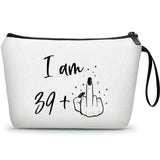 40th Birthday Gifts Women 40s 40 Year Old, Unique Small Travel Cosmetic Makeup Bag