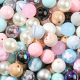 ANCADN 16mm Acrylic Beads 100pcs Focal Beadable Bead Chunk Bubblegum Beads for Pens for Necklace Jewelry Bracelets DIY Crafts Ma