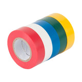 Gardner Bender GTPC550 Electrical Tape, in x 20 ft., Durable, EasyWrap, Flame Retardant, 5 Pk, Red, White, Blue, Green, Yello
