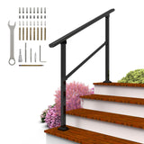 Arti-Life Hand Rails for Outdoor Steps,Railings for Outdoor Steps,4 Step Handrails for Outdoor Steps,Porch Handrail Wrought Iron