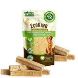 EcoKind Premium Gold Yak Cheese Himalayan Dog Chews, Dog Treats Large Breed, All Natural, High Protein Chew, Peanut Butter, Larg