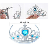 Arabian Princess Wig for Girls Jasmine Braid with Princess Tiara Princess Dress Up Costume Cosplay Halloween Accessories for Kid
