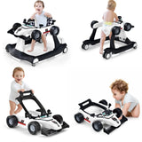 HONEY JOY 4-in-1 Baby Walker, Activity Push Walker w/3 Adjustable Heights, Smooth Wheels w/Adjustable Speed, Padded Seat, Music 