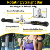 WNOEY Triceps Pull Down Attachment, Cable Machine Accessories for Home Gym (V Handle + Row Handle + Rotating Bar + Tricep Rope +