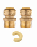 (Pack of 2) EFIELD Push fit 1/2 Inch x 3/4 Inch Male Adapter Push to Connect Pex Copper, CPVC, with a Disconnect Tool