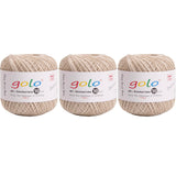 golo 3 Balls Crochet Thread Size 10 Crochet Yarn for Hand Knitting 731