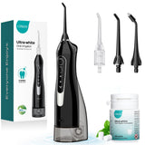 COSLUS Water Flosser Pick with 30pcs Whitening Mint Flavor Refill Combo for Teeth, Braces, Gums Care - Easy to Use, Portable for