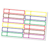Pg Creations 108 Pieces Office File Naming Stickers, Medium Size Labels, 4X0.75 Inch, Multicolour