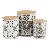 Black Tile Ceramic Canister Set/3
