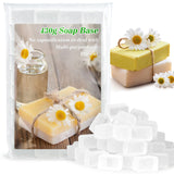 Clear Organic Glycerin Soap-Base - 14.8oz Natural Pre-Cut Handmade Soap Base Glicerina para Hacer Jabones Melt-and-Pour DIY Mois