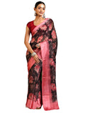 Libas Women'S Poly Chiffon Saree (16171_Black)