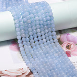6mm Natural Stone Beads 65 Pcs Aquamarine Crystals Round Smooth Genuine Stone Loose Gemstone Beads for Bracelet Jewelry Making 1