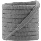 Delele 2 Pair Oval Shoes Laces Half Round 1/4 Athletic Shoelaces Shoe Strings Dark Grey 24 Inch -Like New