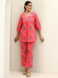Libas Women'S Pure Cotton Co-Ords (99238_Coral_L)