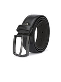 Pacific Gold Vegan Leather Belt For Men Colour Black For Waist Size 40 Inch