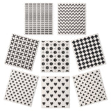 Lucomb 8 Pack Swedish Kitchen Dishcloths, Reusable Dish Cloth Paper Towels Washable Decorative Cleaning Cloths Sponge Wipes for 