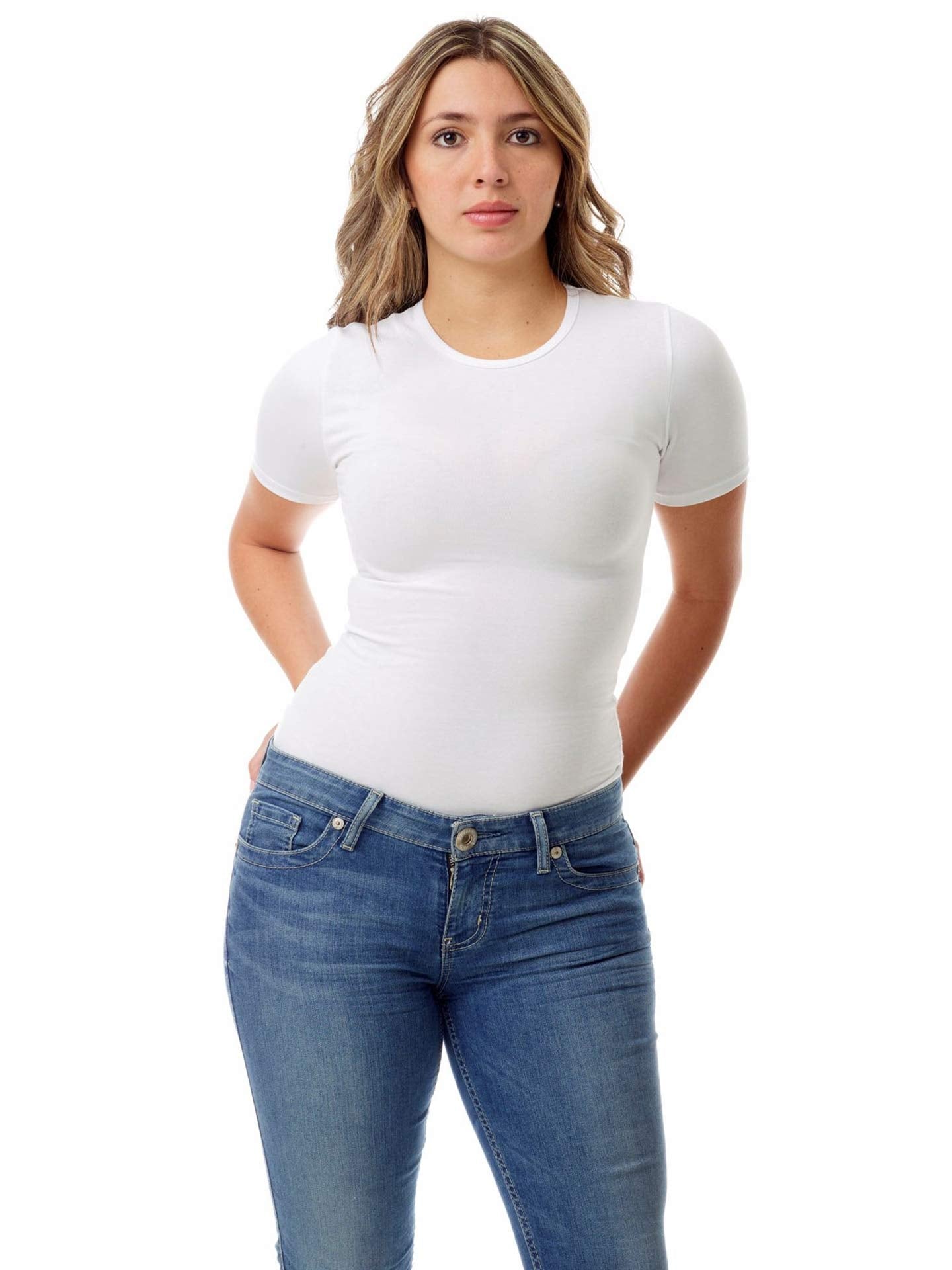 Anni Desinger Women'S White Pure Cotton Regular Fit Half Sleeve Cotton T-Shirt (Girl T Shirt White_M),White,M