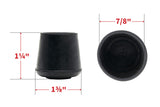 Shepherd Hardware 8621E Leg Tips 7/8-Inch Inside Diameter Rubber Chair Leg Caps, 40 Pack, Black