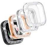 CHANCHY 4 Pack Compatible with Fitbit Versa 2 Screen Protector Case, Soft TPU Full Protective Case Cover Bumper Bling Crystal Di