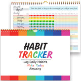 gisgfim Habit Tracker Calendar Motivational Habit Tracking Journal Inspirational Goal Planner with Spiral Binding Beautiful Week