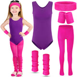 Giegxin Kids 80s Workout Costume Halloween Outfit Accessories L 2Color